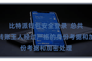 比特派钱包安全登录  总共交游和转账王人经过严格的身份考据和加密处理